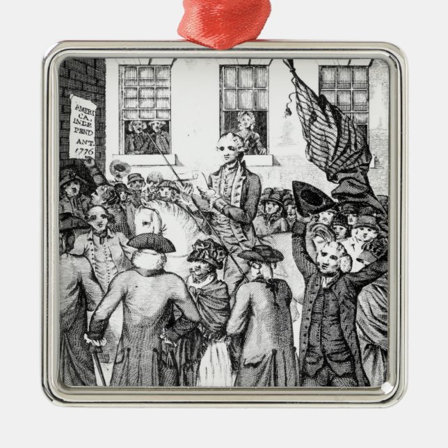 American Colonists Declared Themselves Metal Tree Decoration (Front)