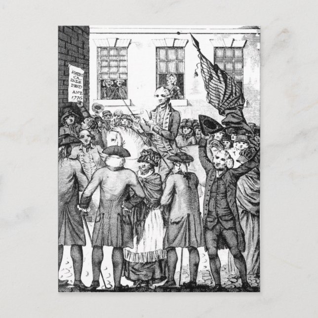 American Colonists Declared Themselves Postcard (Front)