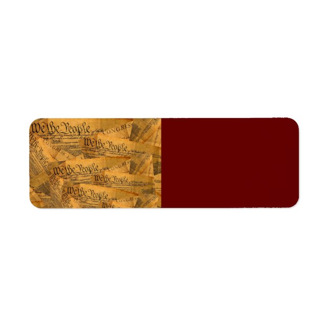 American Constitution Return Address Label (Front)