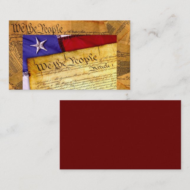 American Constitution We The People Business Card (Front/Back)