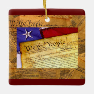 American Constitution We The People Ceramic Ornament