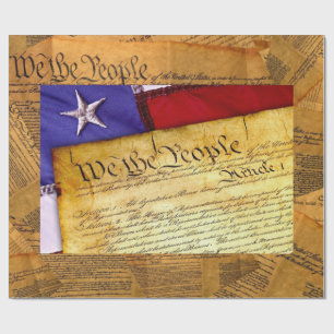 American Constitution We The People Wrapping Paper