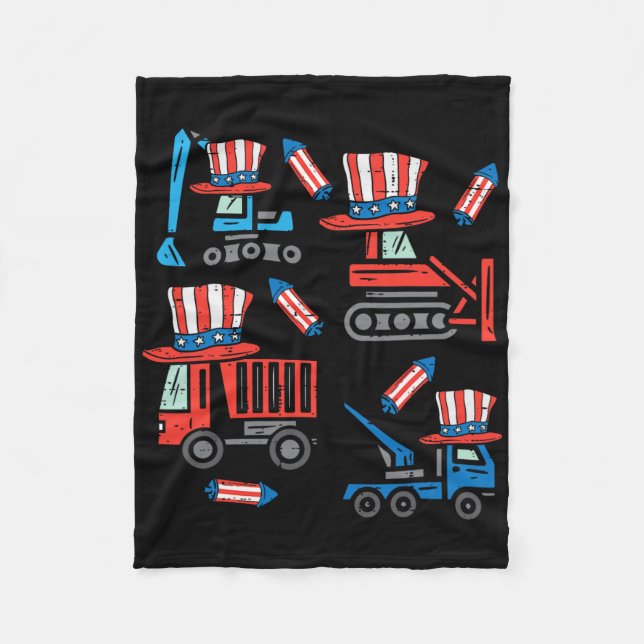 American Construction 4th Of July Fourth Toddler B Fleece Blanket (Front)