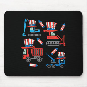 American Construction 4th Of July Fourth Toddler B Mouse Pad