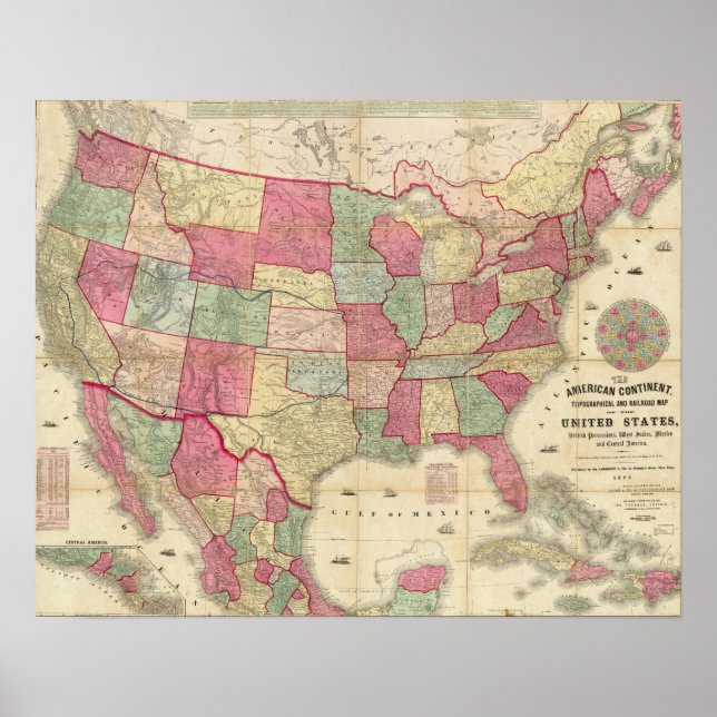 American Continent United States Poster (Front)