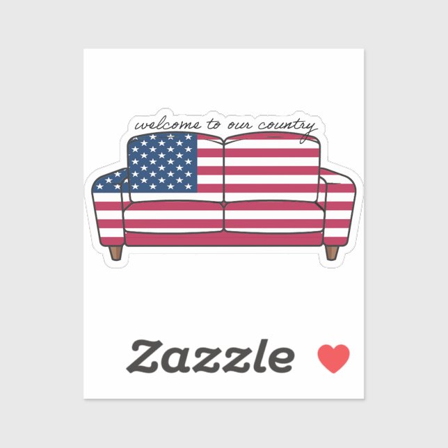 American Couch sticket 2x2 (Sheet)