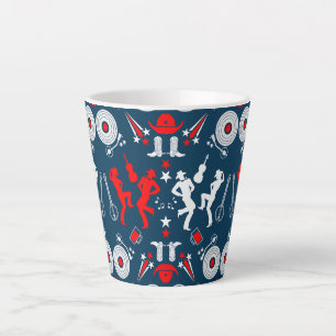 American Country Music Line Dancing Latte Mug