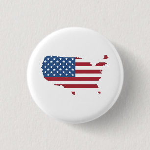 American country National flag geographic 3 Cm Round Badge