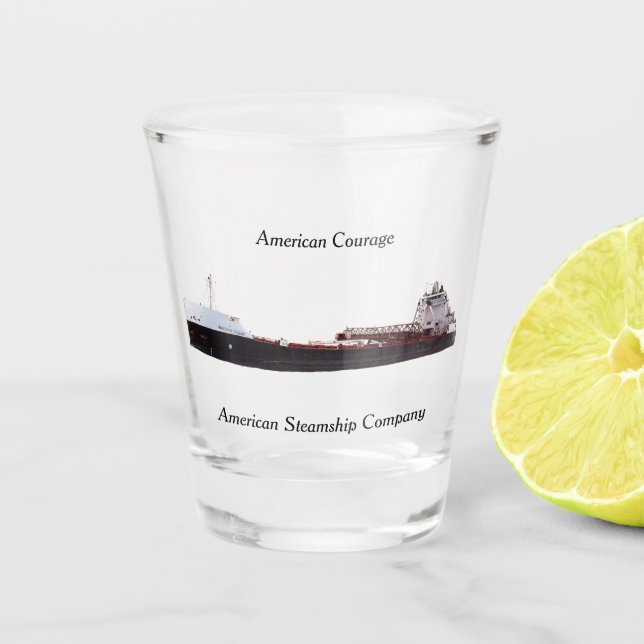 American Courage shot glass (Front)