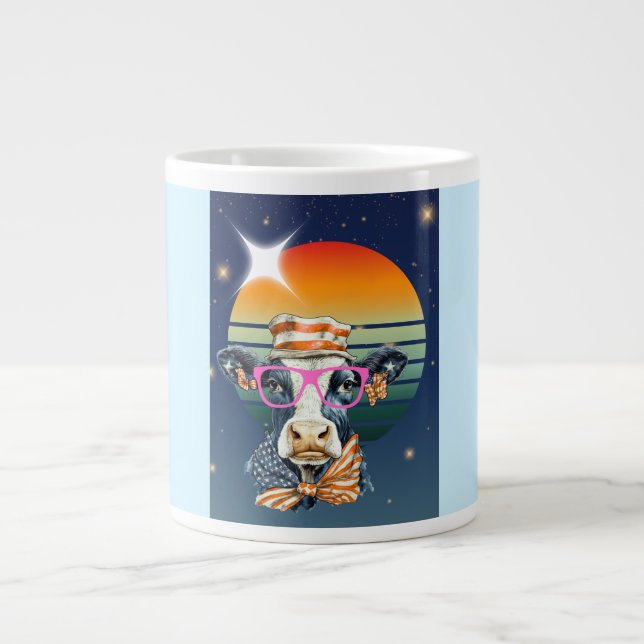 American Cow Large Coffee Mug (Front)