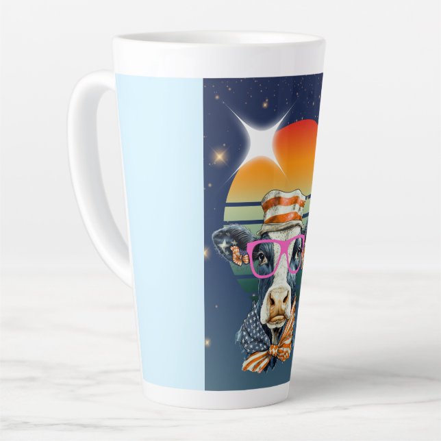 American Cow Latte Mug (Left Angle)