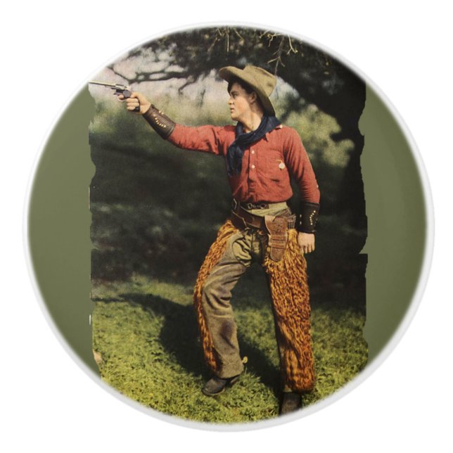 American Cowboy Gunslinger Drawer Pull  (Front)