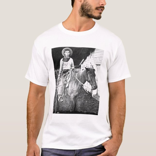 American cowboy in Kansas, c.1880 (b/w photo) T-Shirt (Front)