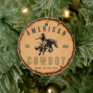 American Cowboy - Made in the USA Ceramic Ornament