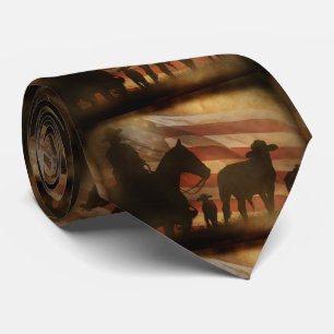 American Cowboy West Distressed Rustic Tie