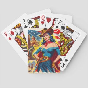 American Cowgirl Pin-up Playing Cards