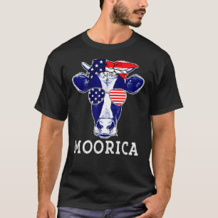 American Cows Farmer Patriotic Cow 4th Of July T-Shirt