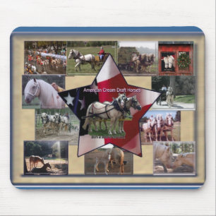 American Cream Collage Mouse Pad