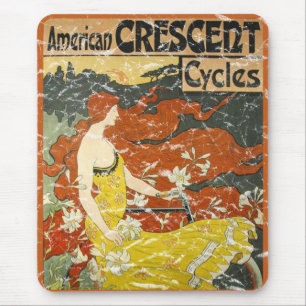 American Crescent Cycles - distressed Mouse Pad