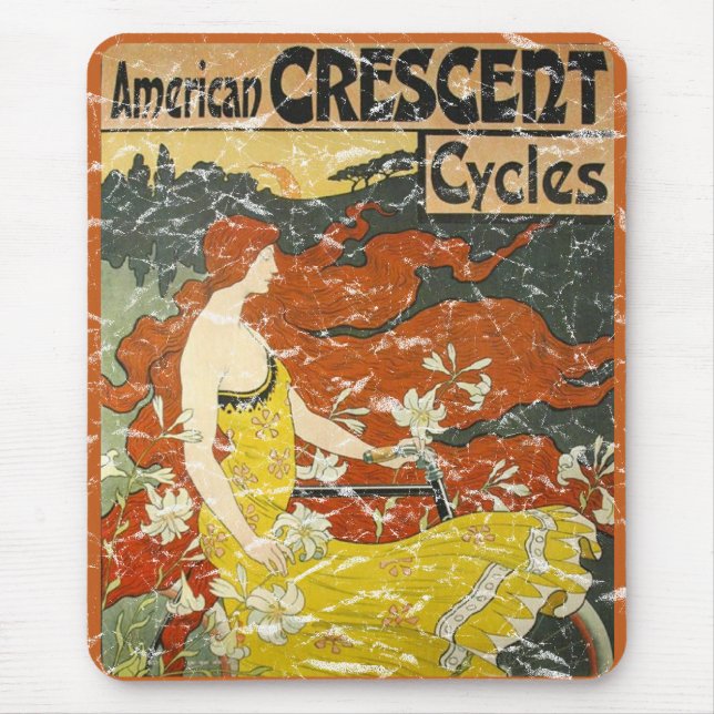 American Crescent Cycles - distressed Mouse Pad (Front)