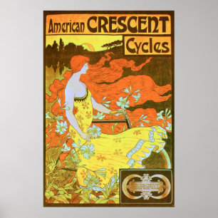American CRESCENT Cycles Poster