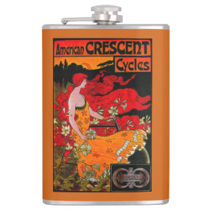 American Crescent Vintage PosterEurope Hip Flask