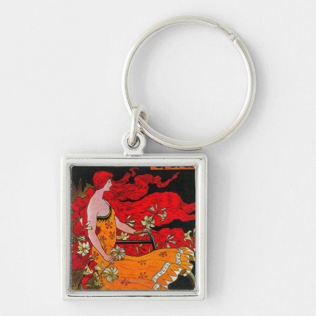 American Crescent Vintage PosterEurope Key Ring (Front)