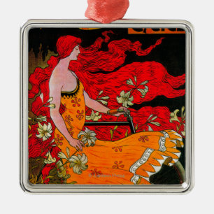 American Crescent Vintage PosterEurope Metal Ornament