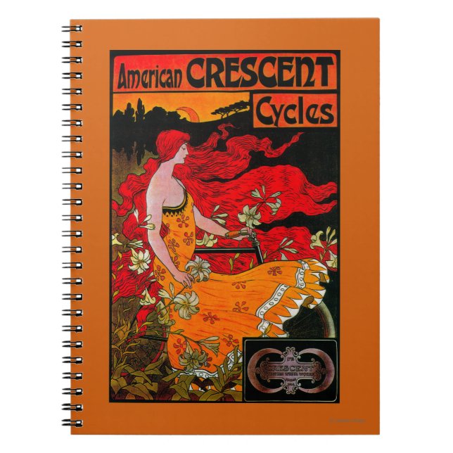 American Crescent Vintage PosterEurope Notebook (Front)