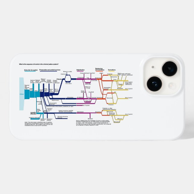 American Criminal Justice System Process Flowchart Case-Mate iPhone Case (Back (Horizontal))