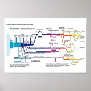 American Criminal Justice System Process Flowchart Poster