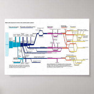American Criminal Justice System Process Flowchart Poster