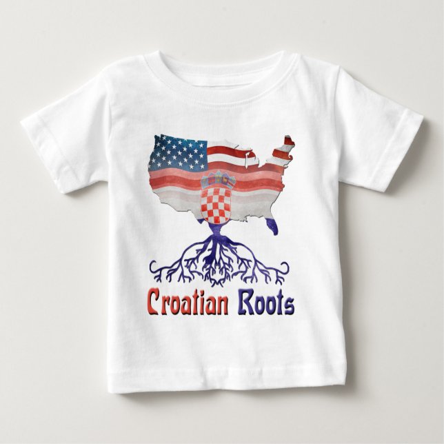 American Croatian Roots Baby T-Shirt (Front)