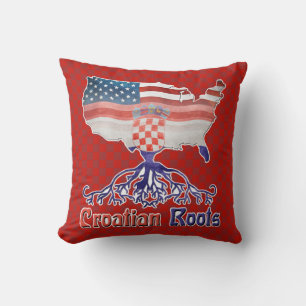 American Croatian Roots Pillow