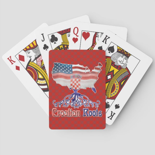 American Croatian Roots  Playing Cards (Back)