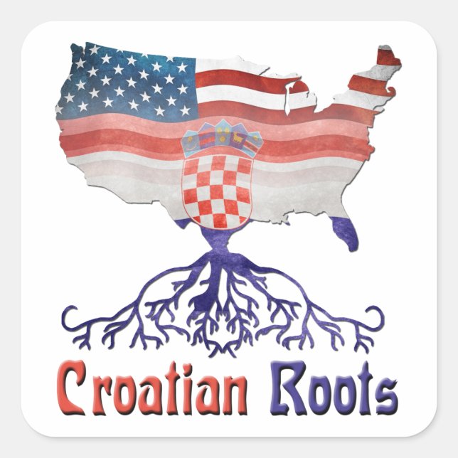 American Croatian Roots Stickers (Front)