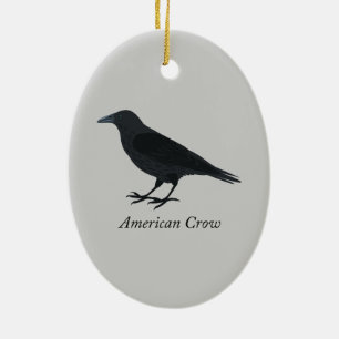 American Crow Ceramic Ornament