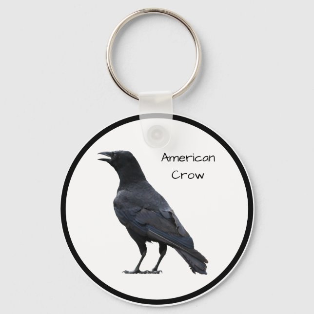 American Crow Key Ring (Front)