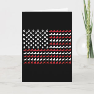 American Curl 4th Of July Cat Paw Print Men Women Card