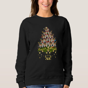 American Curl Cat Christmas Tree Lights Xmas Sweatshirt