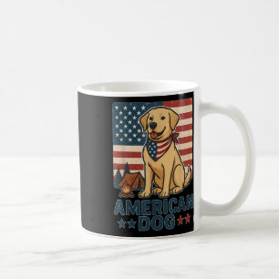 American Cute Dog Patriotic Dog Usa Flag 4th Of Ju Coffee Mug