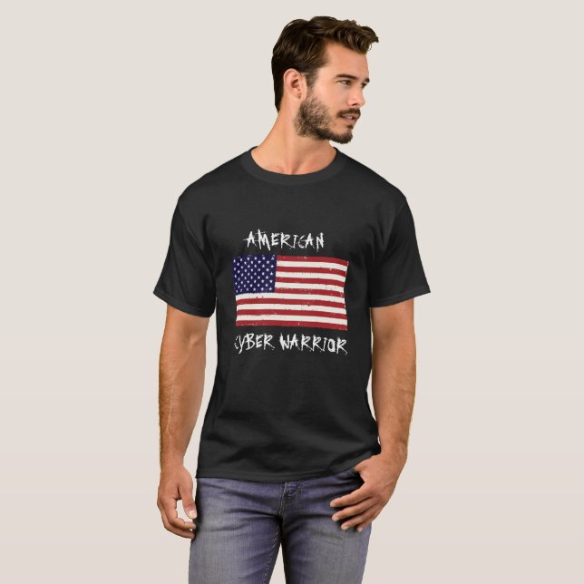 American cyber warrior T-Shirt (Front Full)
