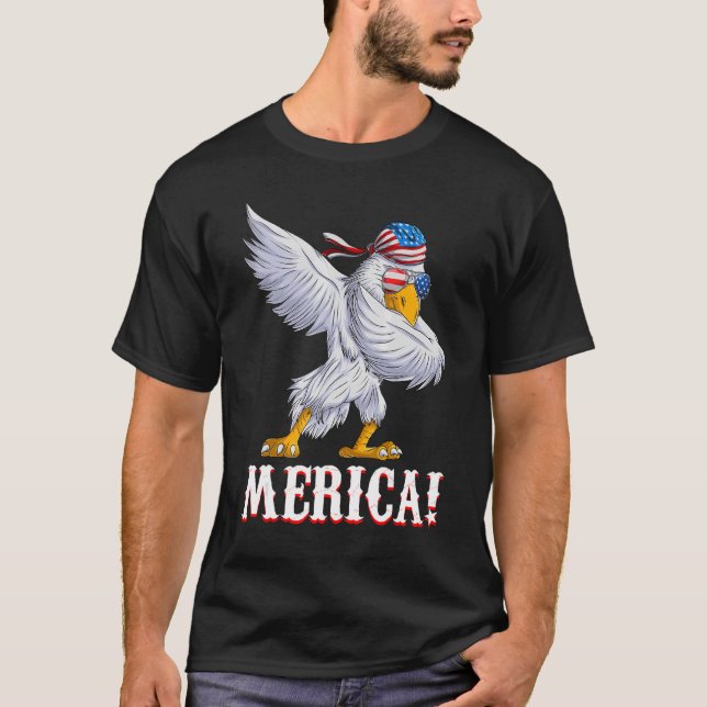 American Dabbing Eagle Merica  Usa Patriotic Men K T-Shirt (Front)