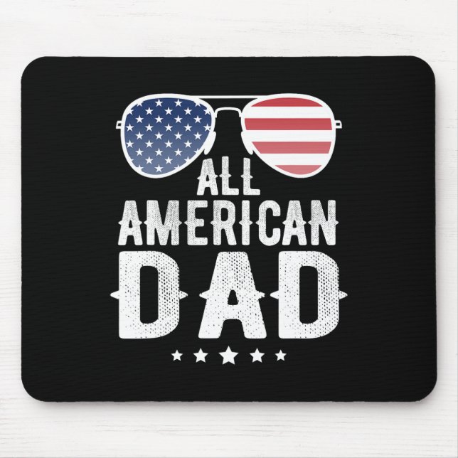American Dad 4th Of July Us Patriotic Pride  Mouse Pad (Front)