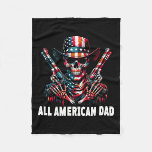 American Dad Cowboy Fleece Blanket