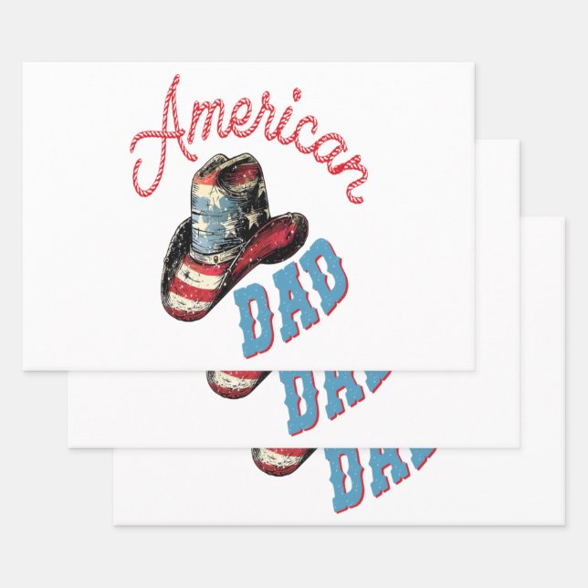 American Dad Cowboy  Wrapping Paper Sheet (Set)