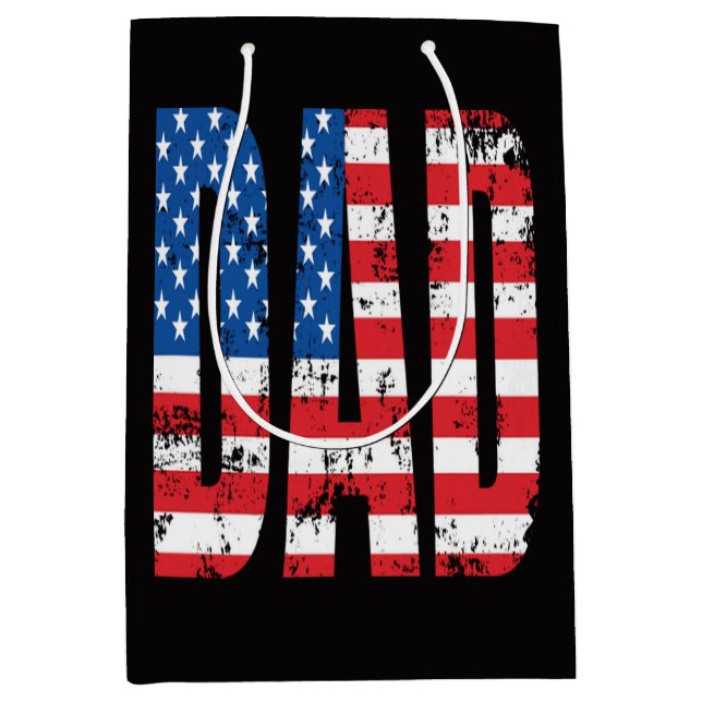 american dad flag medium gift bag (Front)