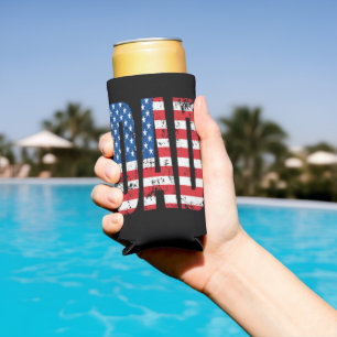 american dad flag seltzer can cooler