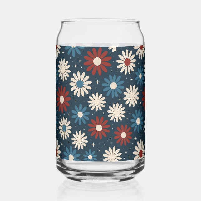 American Daisy's  Can Glass (Front)