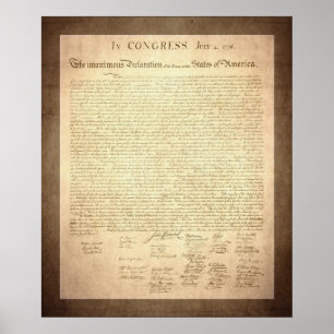 American Declaration of Independence Poster